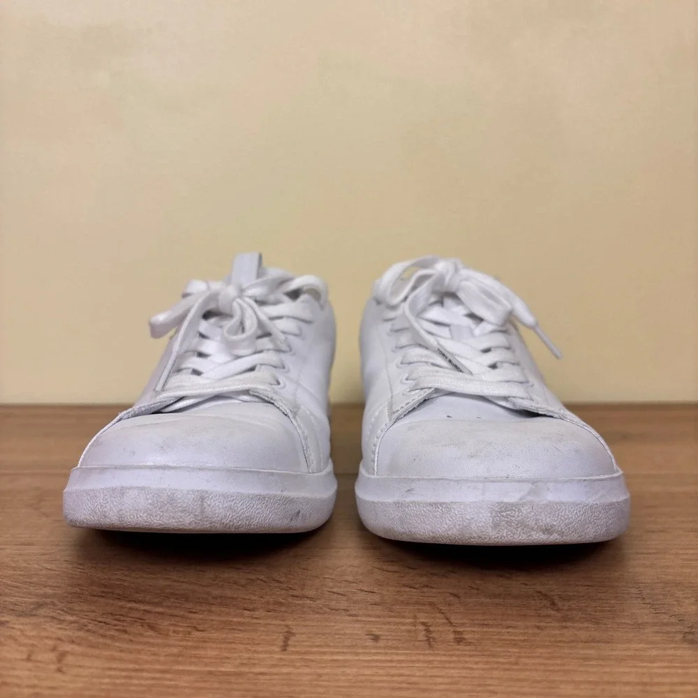 TORY BURCH Howell Court Sneaker All White Women Size 9.5 Leather Low Top Casual